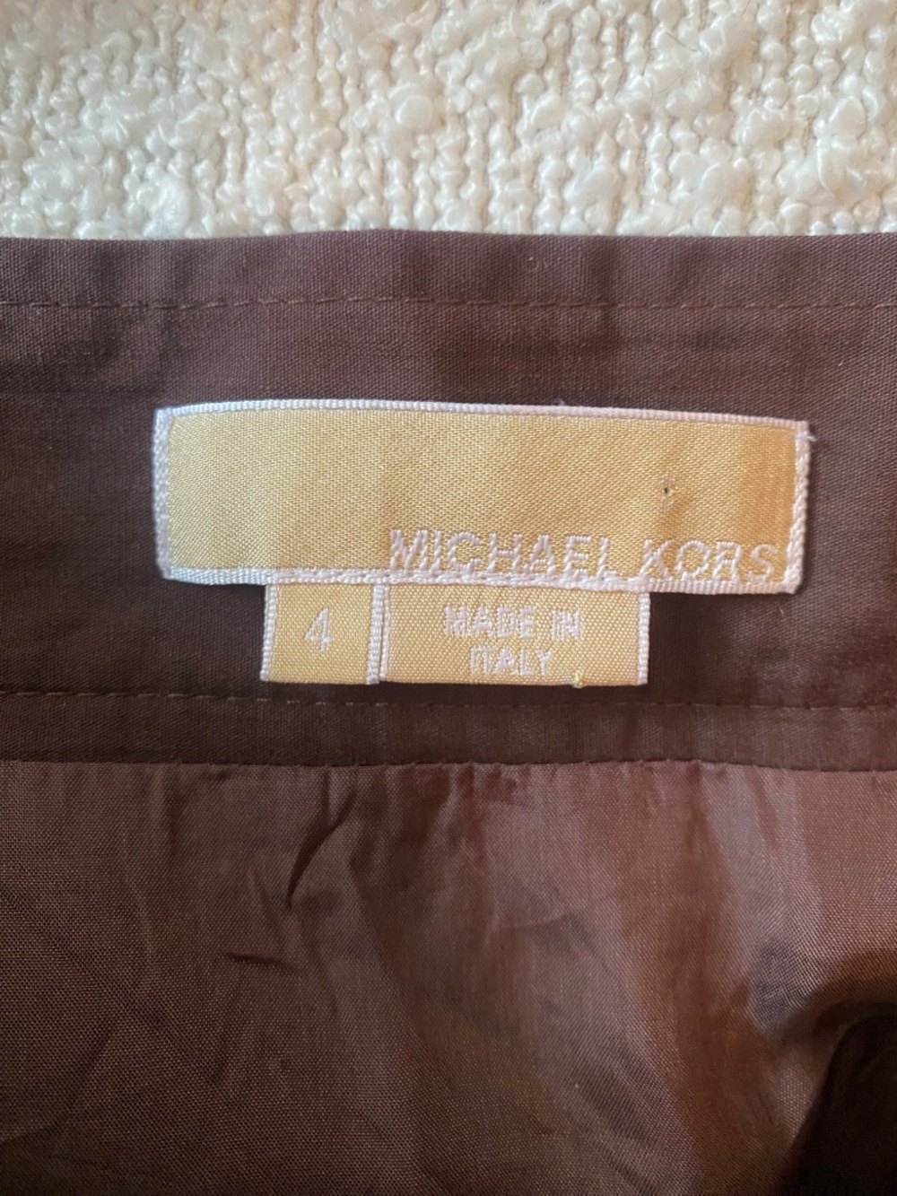 Michael Kors Brown A-Line Pleated Skirt - Picture 4 of 5